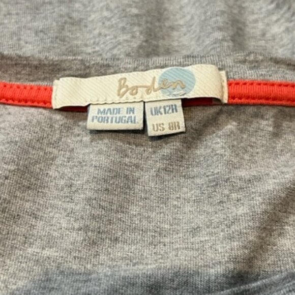 Boden 100% Cotton Midi Shift Dress in Gray – Size 8 - Picture 7 of 8